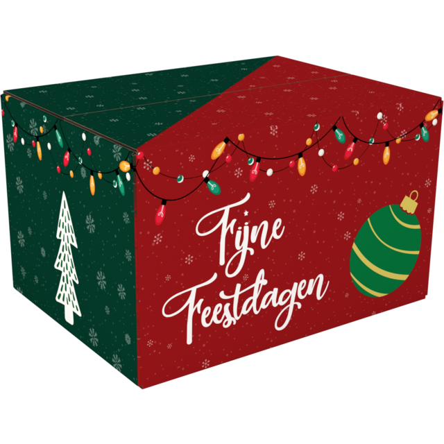 Kerstdoos Design "Wonderful Time" 390x290x232mm (C) - per stuk