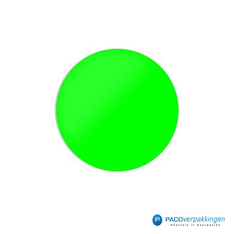 Zelfklevende papieren etiketten 100 st flourgroen Rond 25mm