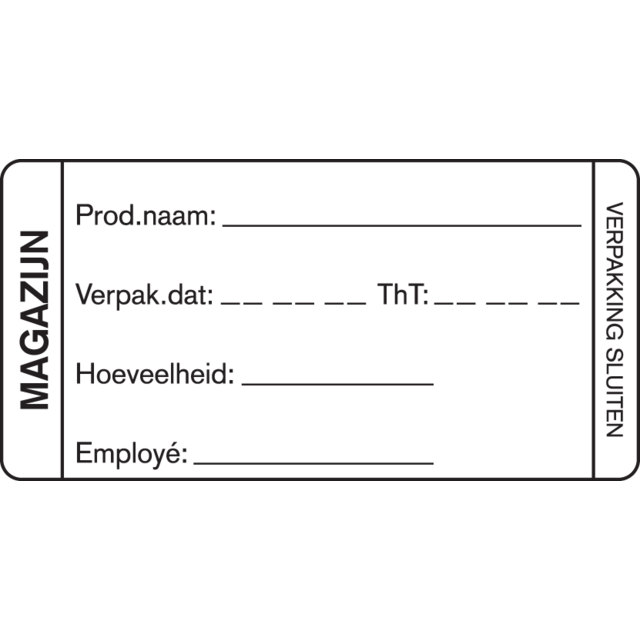 Foodsecure Label Magazijn 35x75mm (500st/rol)