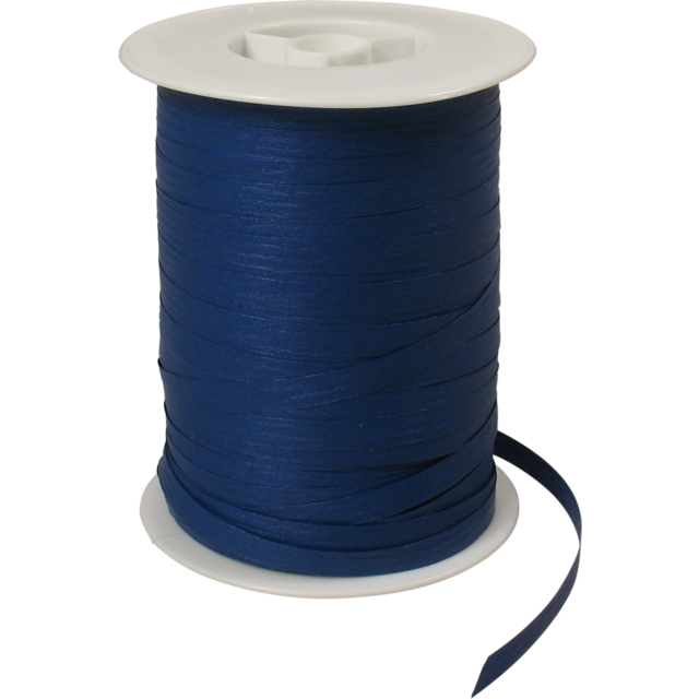 Krullint paper-look blauw 7mm x 250mtr (per spoel)