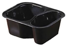 Tray Side Dish (PP) Black 138x114x53mm (480st/doos)