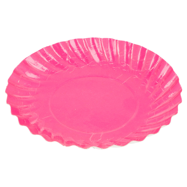 Mini Trays Round Diam. 8,8cm Fuchsia Cardboard (200st/pak)