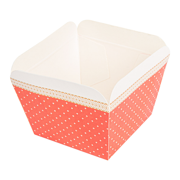 Deli-containers 4,8x4,8x4,9cm assorted cardboard (100st/pak)