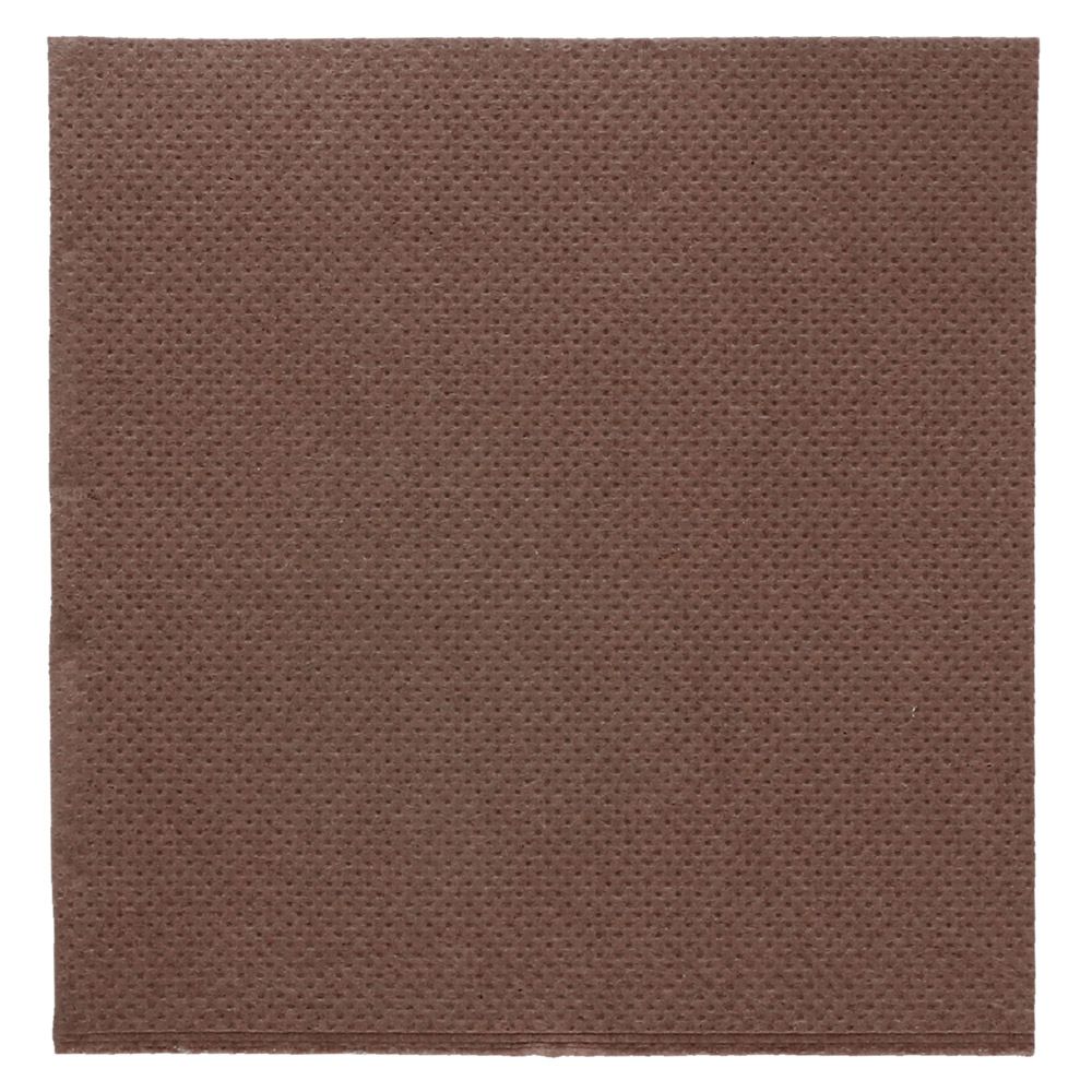Napkins Double Point Chocolate 20x20cm 1/4-fold 100/pk