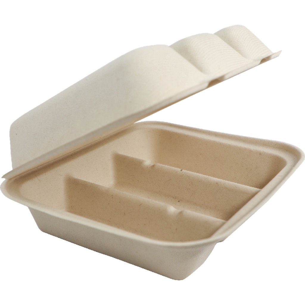 Fiber Taco Box 3-comp. TOSCT3 8x7x3" (50st/pak)