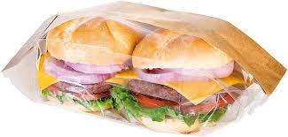 Sandwichbags with window "Panorama" 9+6x23cm Natural Kraft (250stuks/pak)