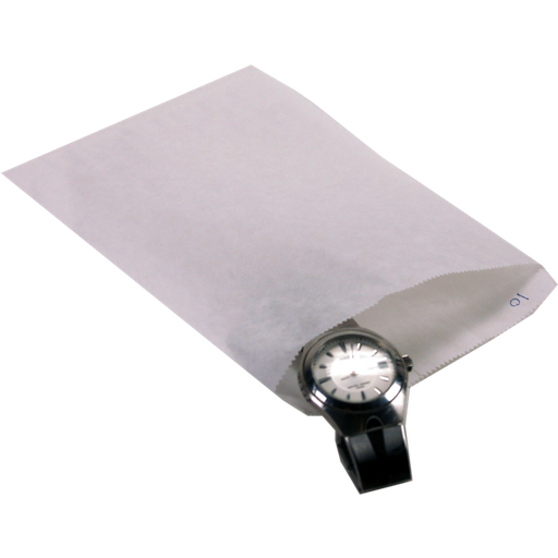 [260035] Vlakke zakken gebleekt 40grs Blanco 15x22 cm 1000st/ds