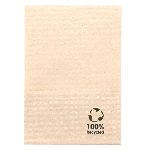 [101.75] Napkin 1-ply Dispenserfold / Mini-Servis Napkin "Feel Green" 17x17cm Brown Cellulose (48x200=9600pcs/cs)