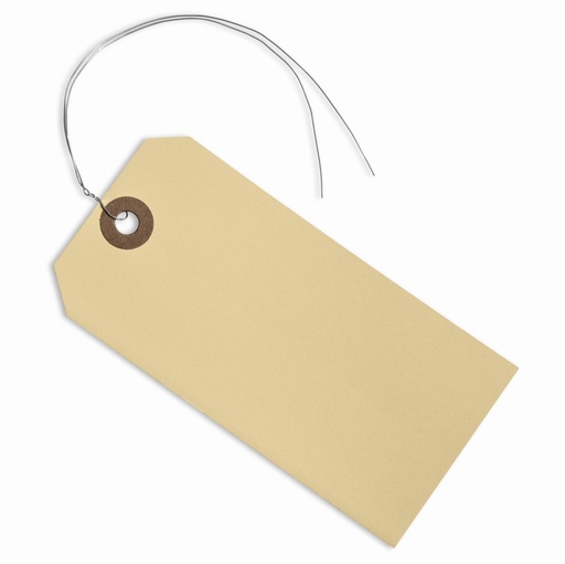 [525] Hang etiket Wired Tags Stungs / Shipping Tags  Manila #6 5-1/4x2-5/8"