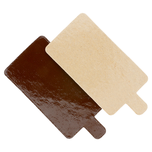 [223.77] Two sides cardboard for patisserie 5,5x9,5cm Chocolate/Praline (200st/pak)