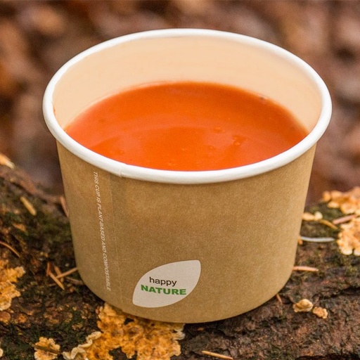 [1707351] Soup bowl Paper CRD/PLA Eco 550ml (50st/doos)