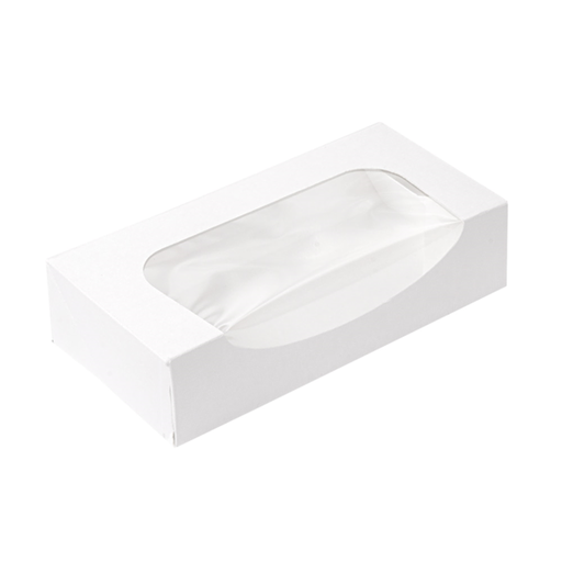 [253.41] "The Pack" Sushi Box met venster 19,7x9x4,5cm White Cardboard (50st/pak)