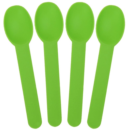 [6200051] PP Lepel / Ice cream Spoon (Yoghurt) 15cm Groen (50st/pk)