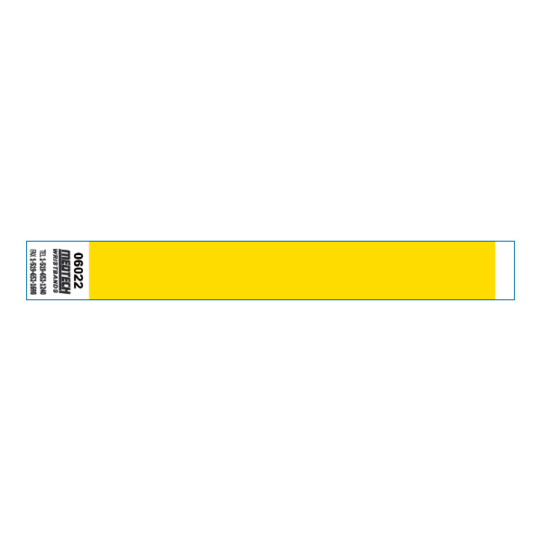 Non-Transferable Wrist Bracelet Adhesive 2x25,5cm Yellow (1000st/pak)