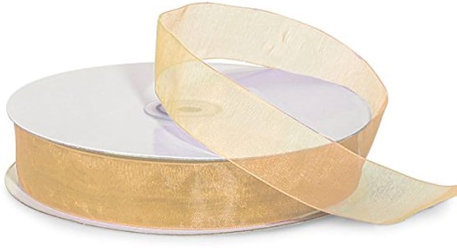 Ribbon Simply Sheer Champagne 7/8" R40184