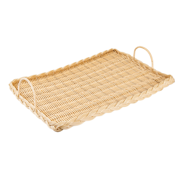Rectangular Basket (dienblad) 52,5x30x3cm Natural PP (per stuk)