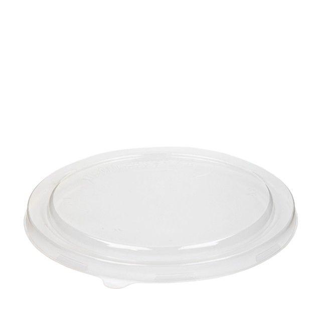 PLA deksel voor Kraft/PLA Salade Bowl 1200ml #  (50st/pak) / voor bowl: 322220(1)