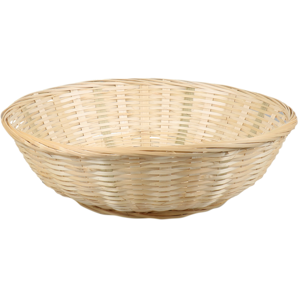 Mand, bamboe Diameter 35cm (9cm hoog) Rond Naturel (per stuk)