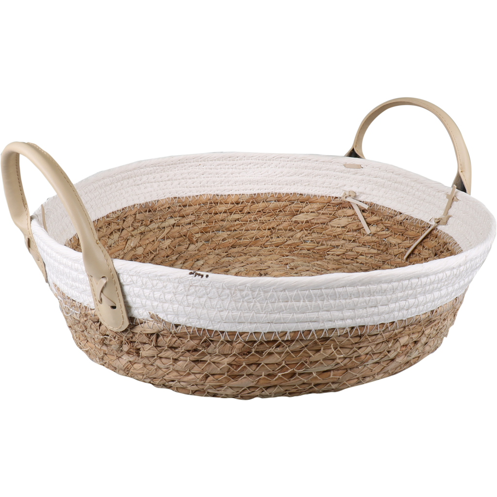 Mand rond papiertouw/zeegras diam.35cm x 10cm hoog (per stuk)