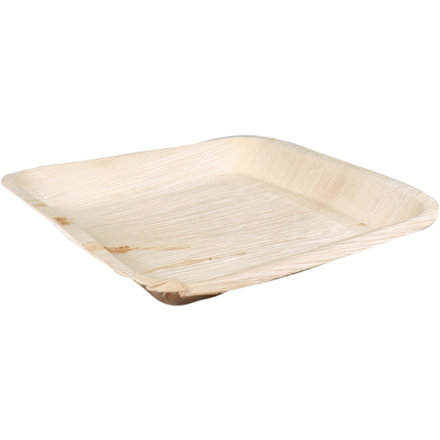 Biodore palmblad bord vierkant 24x24cm (25st/pak)