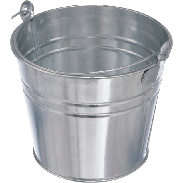 Emmer Zink klein met handvat Metaal 16 cm