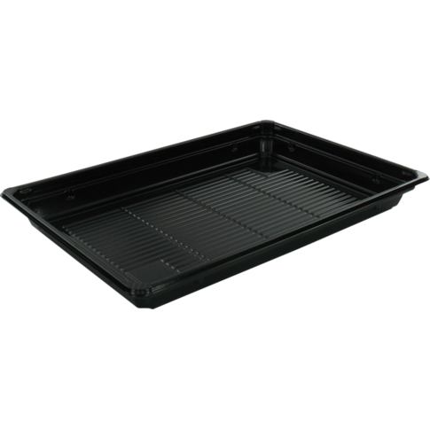 Sushi tray zwart 212x143x22mm PET zwart 500st/ds