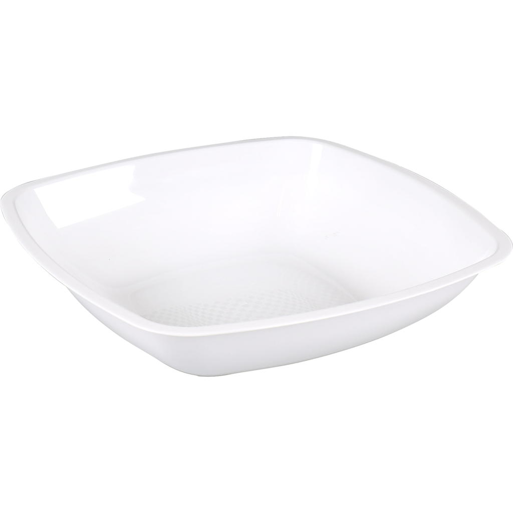 Bord vierkant diep klein wit PS 18mm (25st/pak)