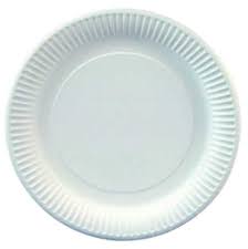 Kartonnen bord 23cm rond Wit (100st/doos)