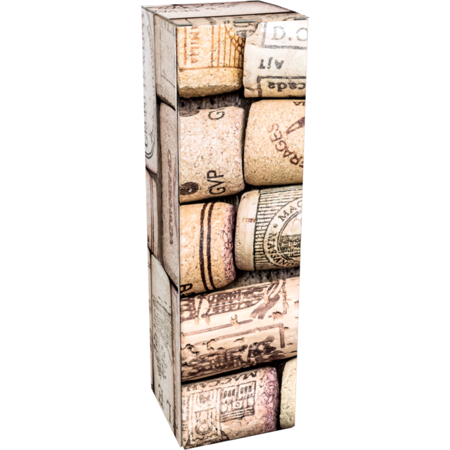 1-fles wijn kokerdoos "Corck" 95x95x330mm  (per stuk)