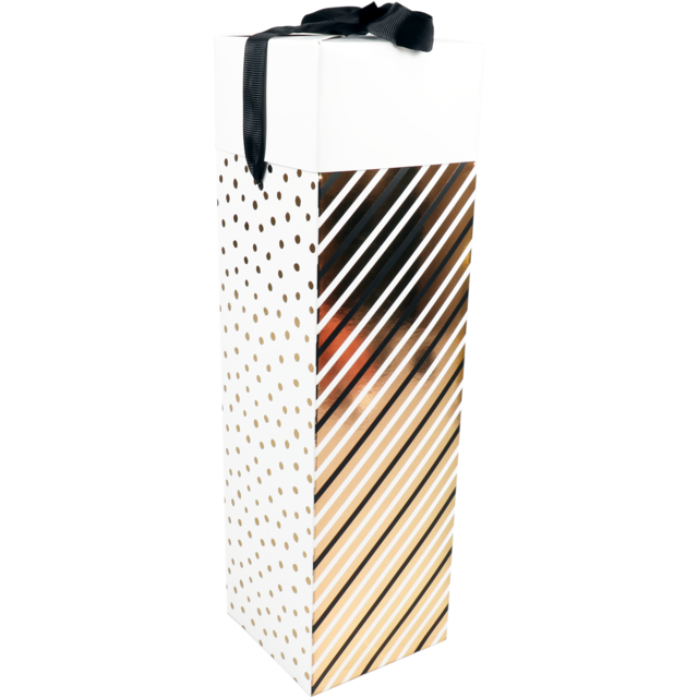 Lovly pop-up box 9,5x9,5x33cm zwart/goud (per stuk)