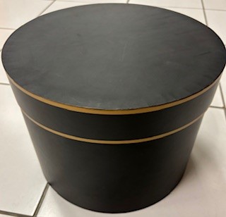 LOVLY cadeaudoos Confetti zwart diam. 30cm (per stuk)