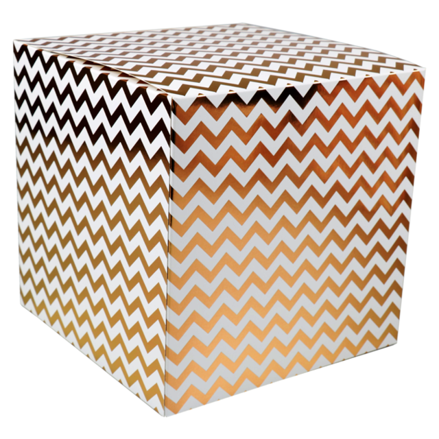 Lovly Kadodoos kubus 20x20x20cm "Chevron" (per stuk)