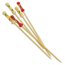 Pick "Hatelet" 9cm White Wood (250st/pak)