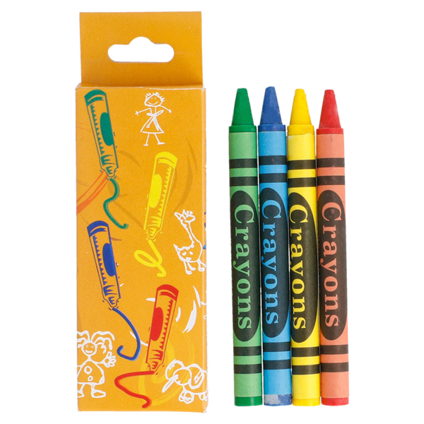 Doosje met 4 kleur krijtjes (Crayons)