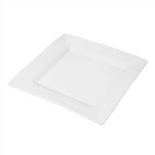 Plates Squared 23cm White PS 25pc/pk