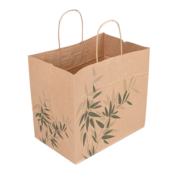 SOS Bag with handles Traiteur 26+17x24cm "Feel Green"  80GSM (250st/doos)
