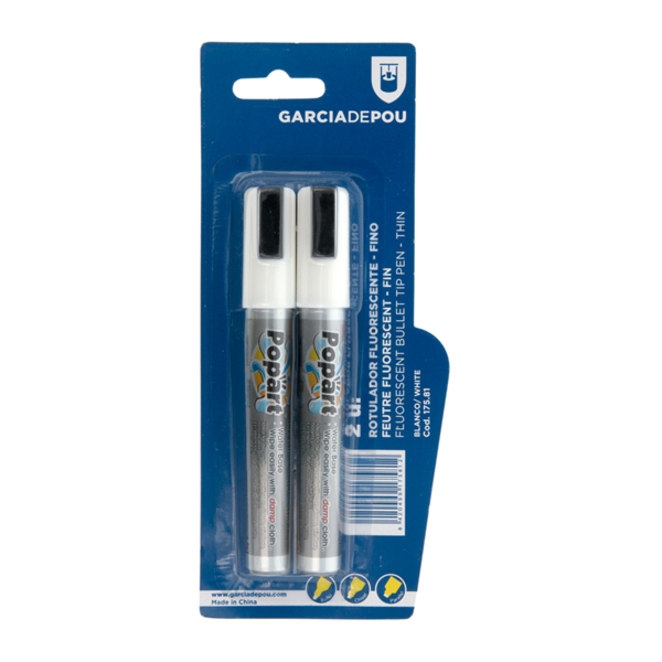 Pen (White) for Blackboards  (2st/pak)