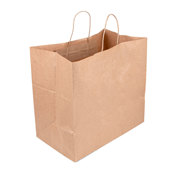 SOS Bags with Handles 90GSM 36+21x33,5cm Natural Kraft (250st/doos)