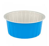 Foil bakery containers 125ml blue/aluminium (100st/pak)