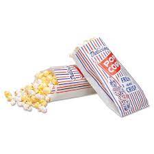 Popcorn Bag Clown Small pk Red / Blue 4x1.5x8 100st/pk