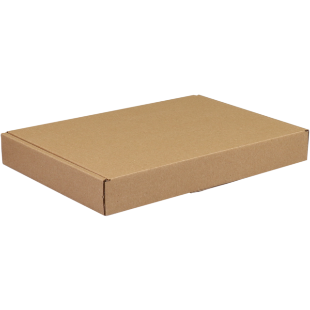Verzenddoos Bruin Kraft met klep. 220x155x28mm (per stuk)