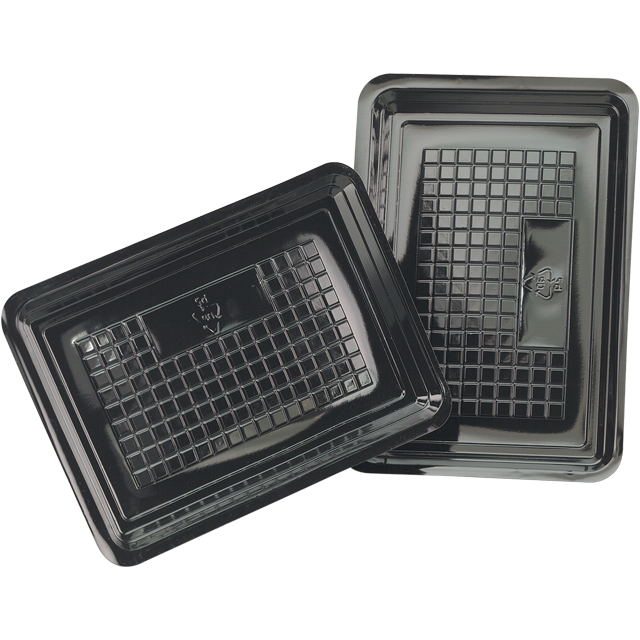 Vleesschaal Hard PS zwart 170x145mm 2000st/ds