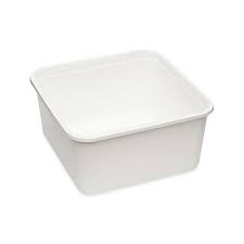 PP Bak vierkant Wit 2000cc 180x180x91mm (36st/pk)