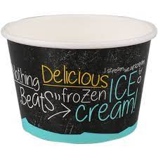 Ice Cream Cups Paper 8oz. (200ml) "ICE is (N)ICE" (50st/sleeve)