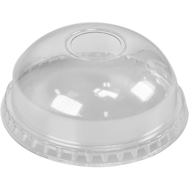 Apet dome deksel met gat (50st/sleeve)