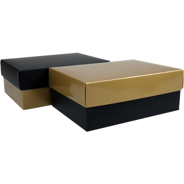 LOVLY giftbox 30x21x8cm zwart/goud (per stuk)