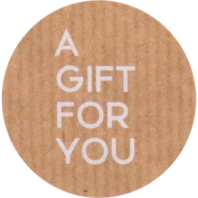 Etiketten "A gift for you" Kraft/White (500st/rol)