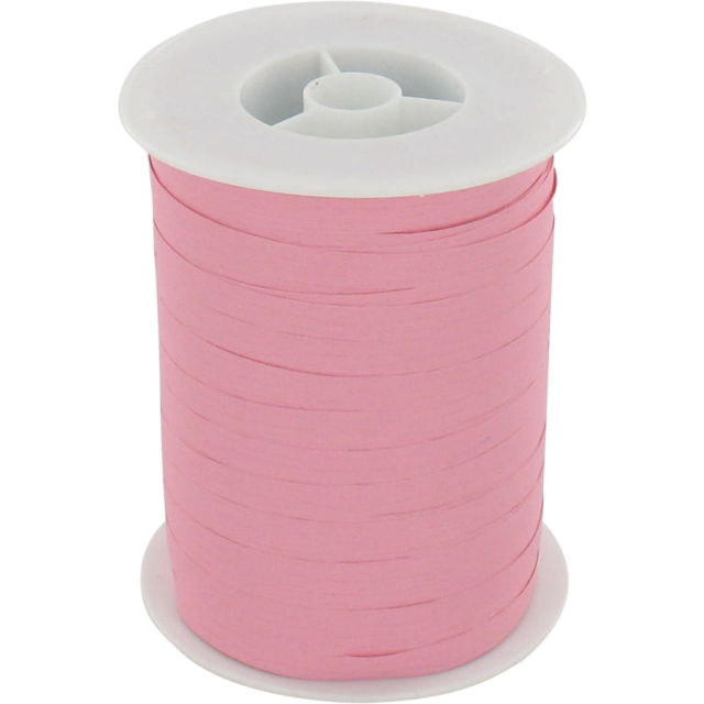 Krullint paper-look licht rose 7mm x 250mtr (per spoel)