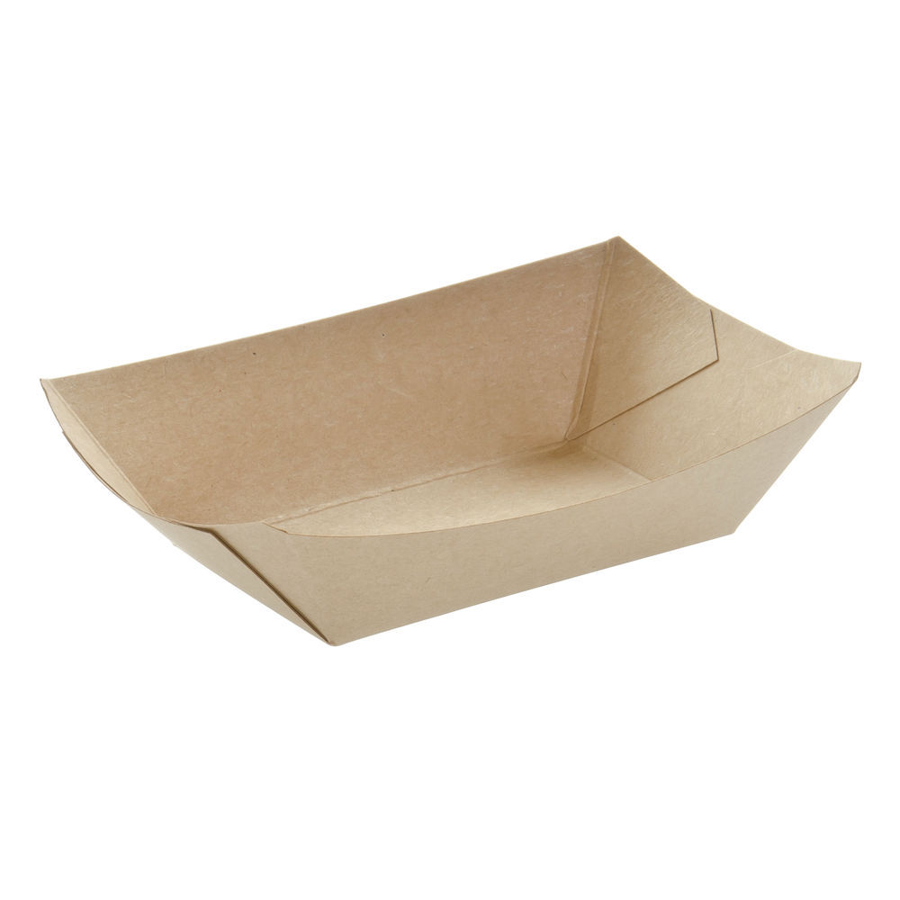 Food Tray 1 LB Eco- Natural Kraft 1000/cs