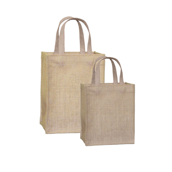 Draagtas Jute 25+10x20cm (per stuk)